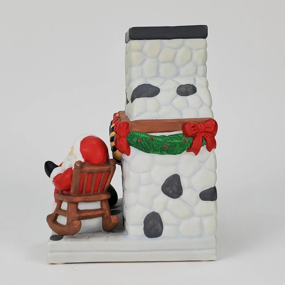 PartyLite Olde‎ World Village Santa at Fireplace Tealight Candle Holder P0261 - Picture 4 of 9